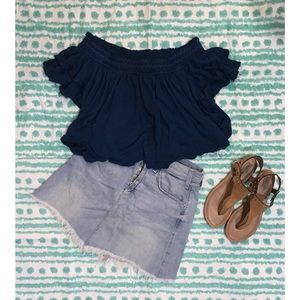 Free People Santorini sapphire crop top